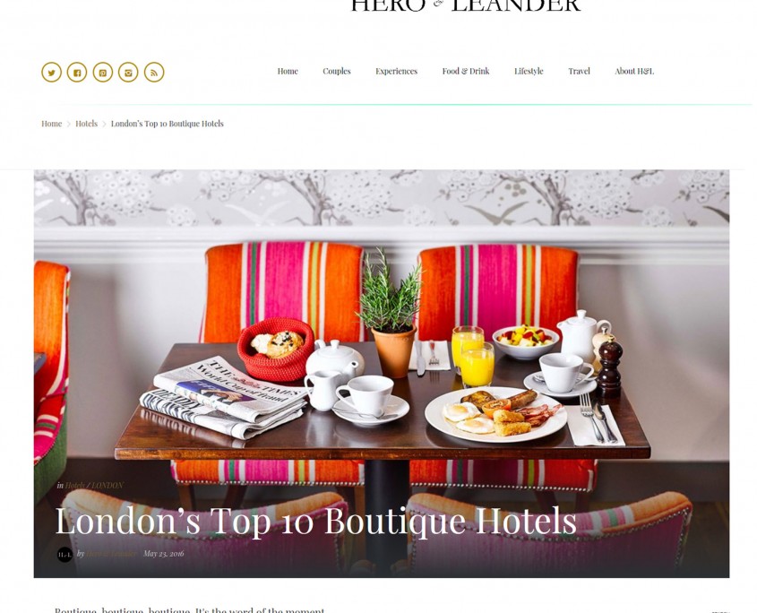 The Levin - London's Top Boutique Hotels