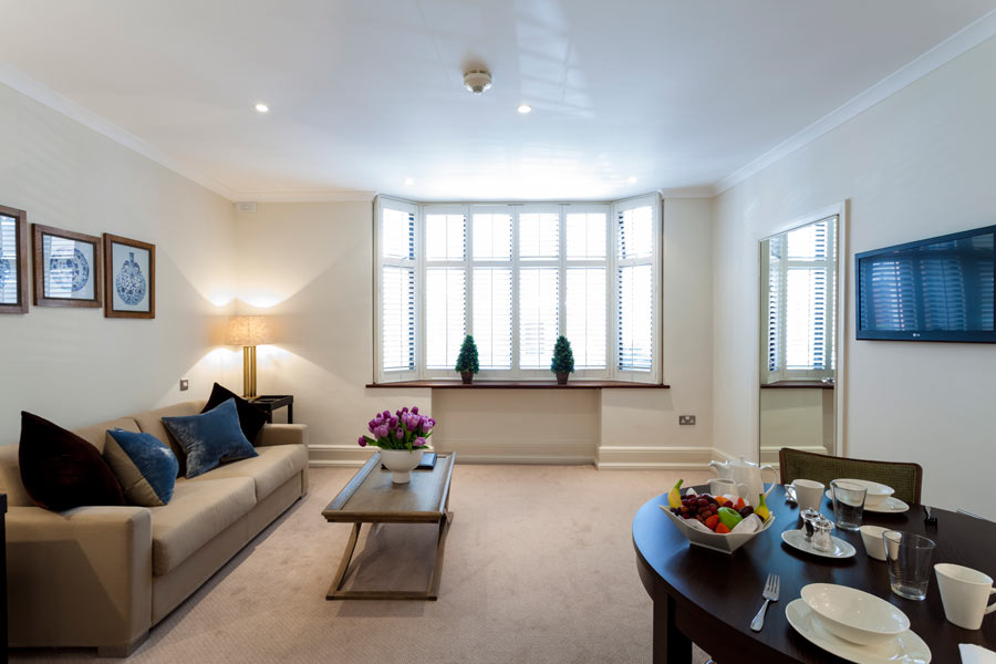 Studio Apartment Levin Apartments Living Area in this luxury London apartment
