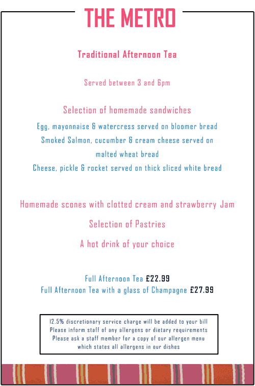 Metro Menu