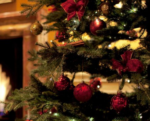xmas tree at the Levin hotel in knoghtsbridge
